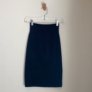 American Apparel Stretchy Pencil Skirt, Black, XS